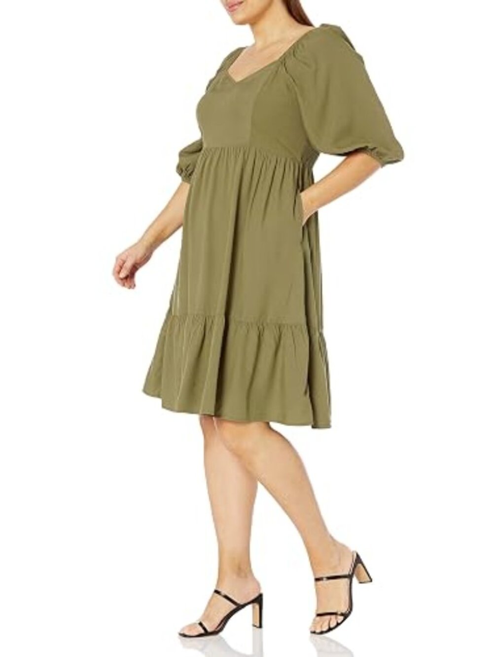 The Drop XL Lexi Puff-Sleeve Sweatheart Neckline